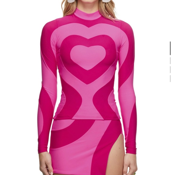 Marshall Columbia Heart Patchwork Long Sleeve Top - Picture 3 of 5